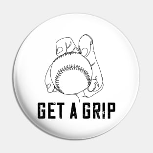 Baseball Pitcher Knuckleball Grip Pun Pin