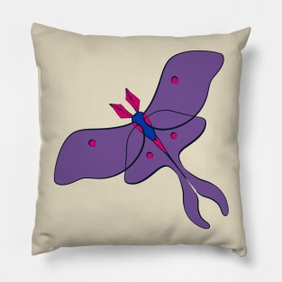 Bi Pride Moth Pillow