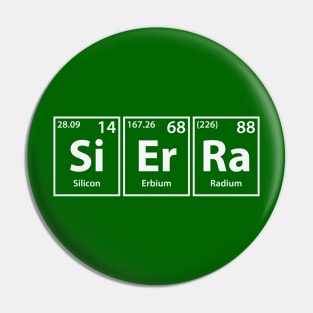 Sierra (Si-Er-Ra) Periodic Elements Spelling Pin