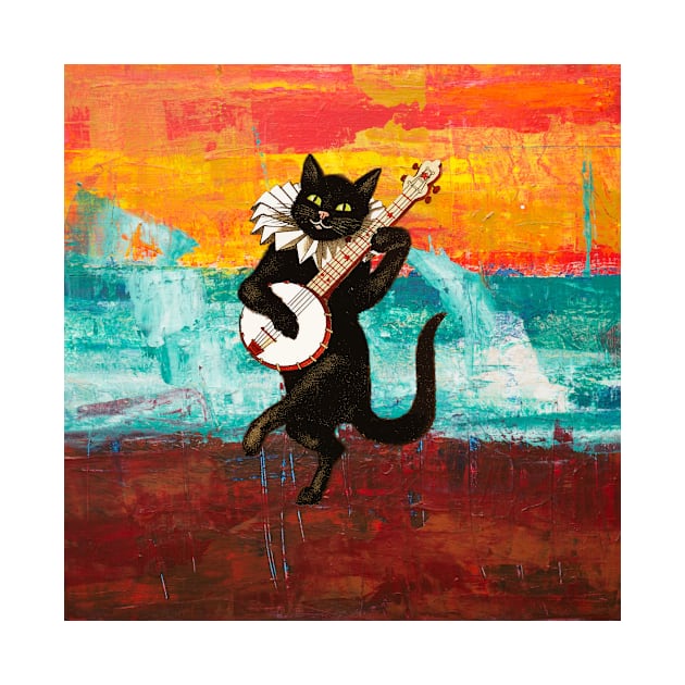 Cat painting #3 by HuntersDesignsShop