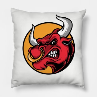 Grumpy Bull Pillow