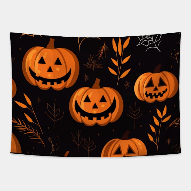 Halloween Pumpkins Tapestry by Styleuniversal