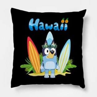 bluey hawaiian Pillow