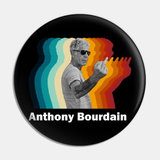 Anthony Bourdain Retro Fade Pin