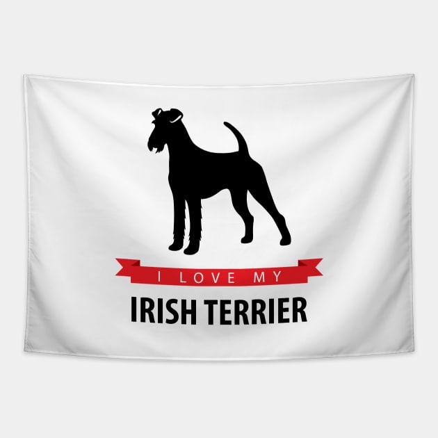 I Love My Irish Terrier Tapestry by millersye