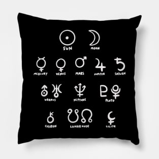 Planet Symbols - Astrology (Horoscope Zodiac) Pillow