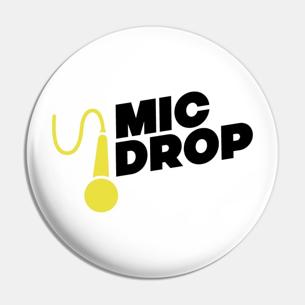 Mic Drop NZ (Black Text) Pin by Mic Drop