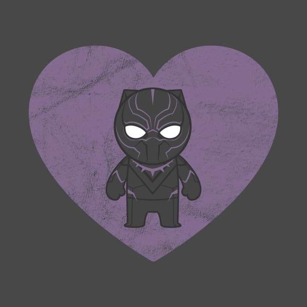 Chadwick Boseman & Wakanda Forever in Our Hearts (Kawaii Black Panther) by gabradoodle