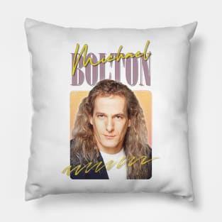 Michael Bolton / 90s Style Fan Art Design Pillow