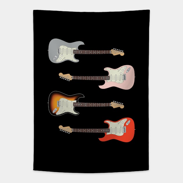 S-Style Electric Guitar Rosewood Pack Tapestry by nightsworthy