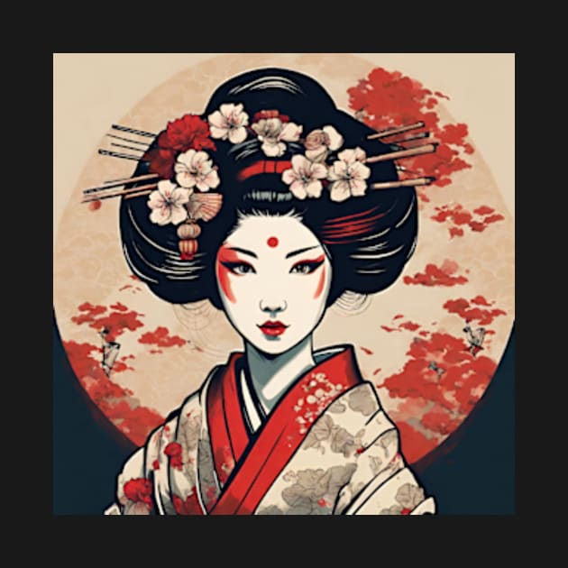 japanese style art geisha by cloudviewv2