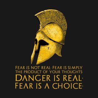 Motivational & Inspiring Stoic Quote Ancient Greek Hoplite Helmet T-Shirt