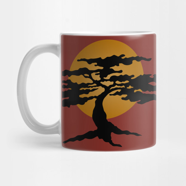 Bonsai Sunset Karate Kid Mug Teepublic