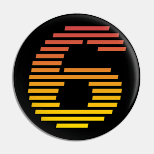 6 - Number Six - Retro Pin