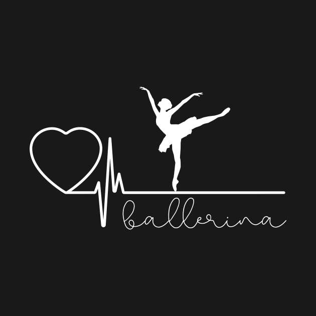 Heartbeat I Love Ballerina Ballet Lovers Dancers Classic Classical Dancing Tutu Swan Lake by nathalieaynie