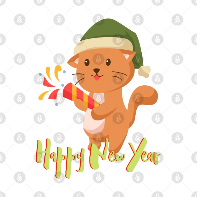 Cute Kitty HAPPY NEW YEAR! by Rightshirt