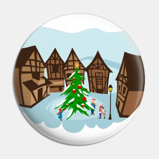 Christmas Village Pin