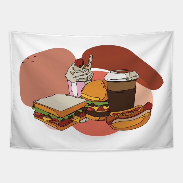 Quintessential all-american meal food | Passion Tapestry by Art by Ergate