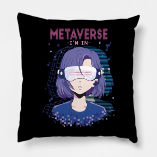 Metaverse gaming Girl - Funny Gamer Girl Gift Pillow