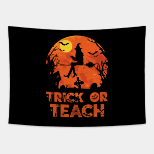 Trick or Teach Halloween Teacher Gift Tapestry