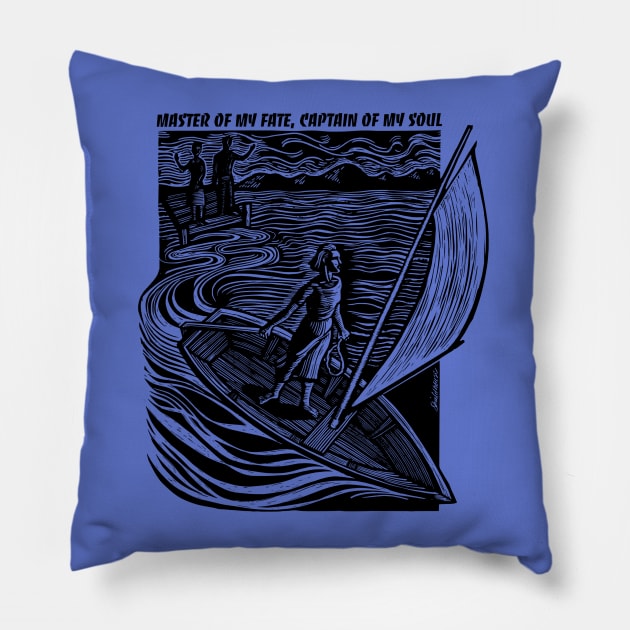 Master of My Fate, Captain of My Soul Pillow by RandyRaePrints
