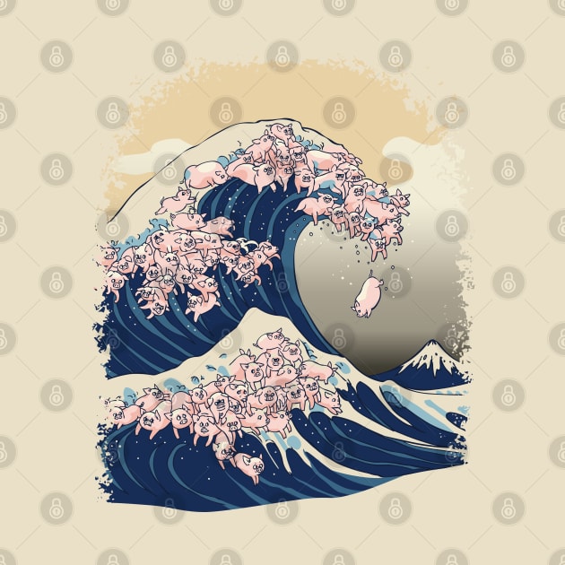 The Great Wave of Pigs by huebucket