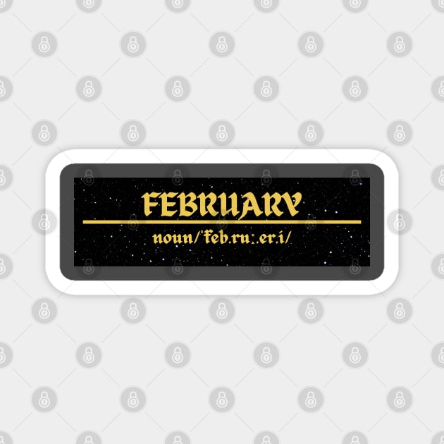 Word February Magnet by Ralen11_