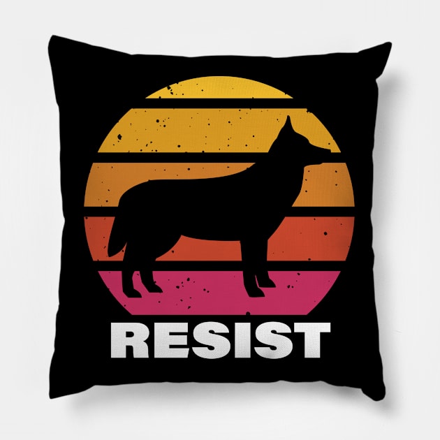 DOGS AGAINST TRUMP Pillow by Attia17