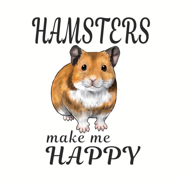 Hamsters make me happy Syrian ver. by mdaviesart