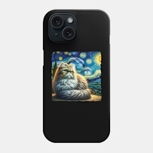 Ragamuffin Starry Night Inspired - Artistic Cat Phone Case