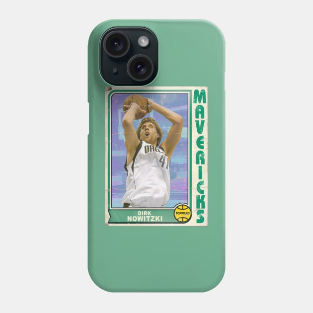 Retro Dirk Nowitzki Trading Card Phone Case by darklordpug