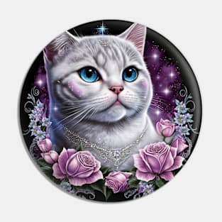 Royal White British Shorthair Pin