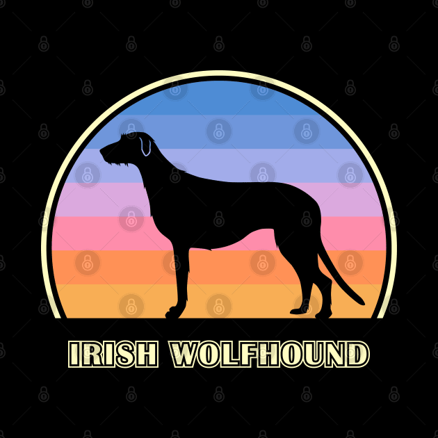 Irish Wolfhound Vintage Sunset Dog by millersye