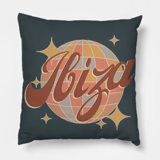 Ibiza disco ball Retro Vintage Style Pillow