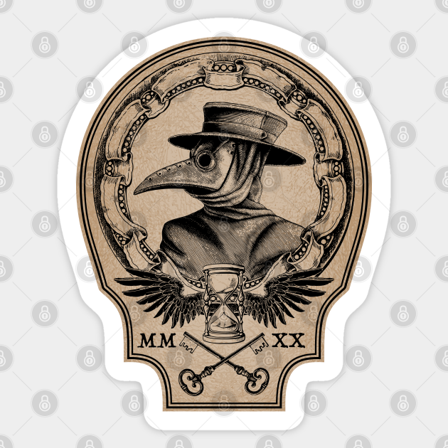 Vintage Plague Doctor - Plague Doctor - Sticker