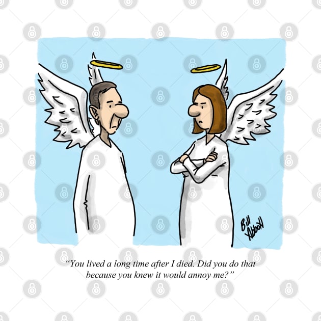 Classic Husband and Wife Angels Cartoon by abbottcartoons