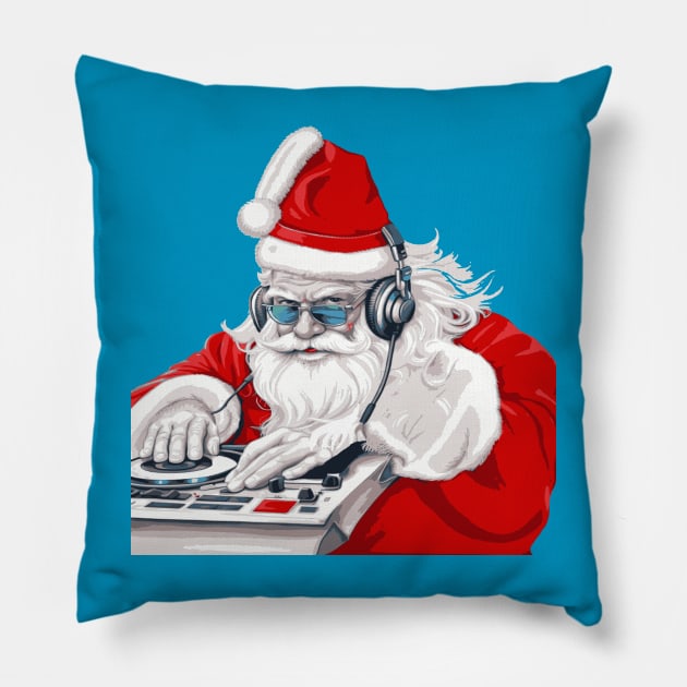 Cool Dude Old Skool Eighties Christmas DJ Pillow by taiche