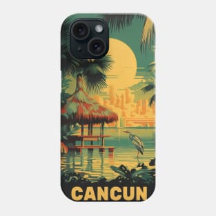 Cancun, Mexico, Travel Poster Phone Case