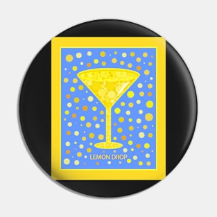 Lemon Drop Martini | Cocktail | Pop Art Pin
