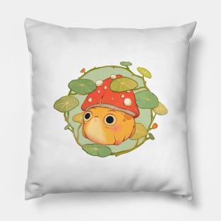 Mushroom Hat Frog Pillow