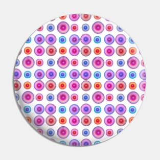 Colorful retro circles pattern design Pin