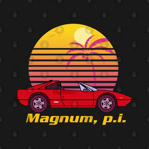 Magnum P.I. Retro Vintage by PatrickPollardArtworks