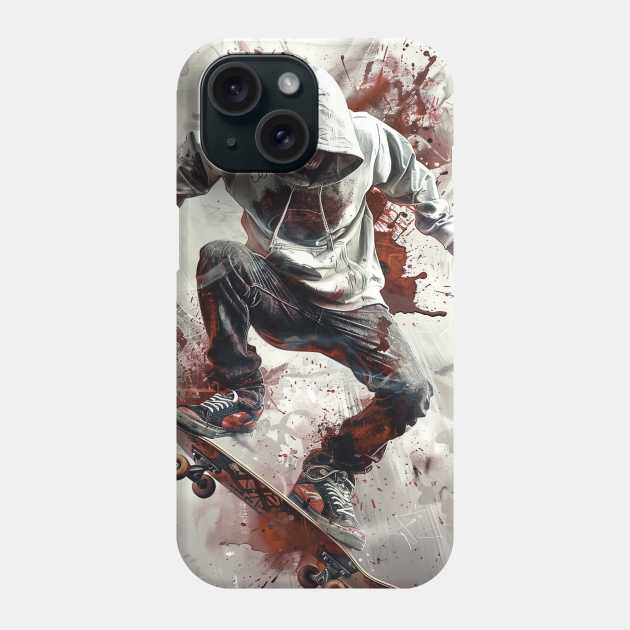 skater boy in the air Phone Case by Maverick Media