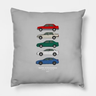 Alfa Romeo saloon car collection Pillow