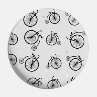 Retro Bicycle Seamless Pattern Pin