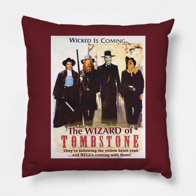 Wizard of Tombstone Pillow by The Sauntered Man