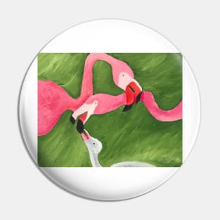 Flamingo Family Pin