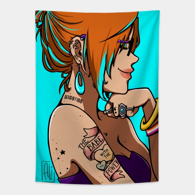 Erin: Babe with the Power Tapestry by artsy_alice