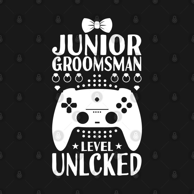 Junior Groomsman Level Unlocked Wedding Party by Tesszero