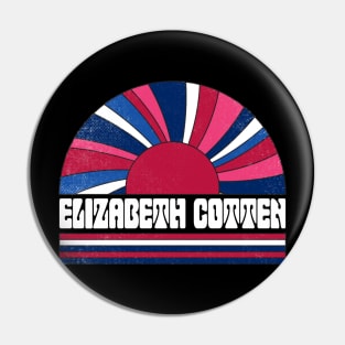 Elizabeth Proud Name Personalized Retro Flowers Beautiful Pin